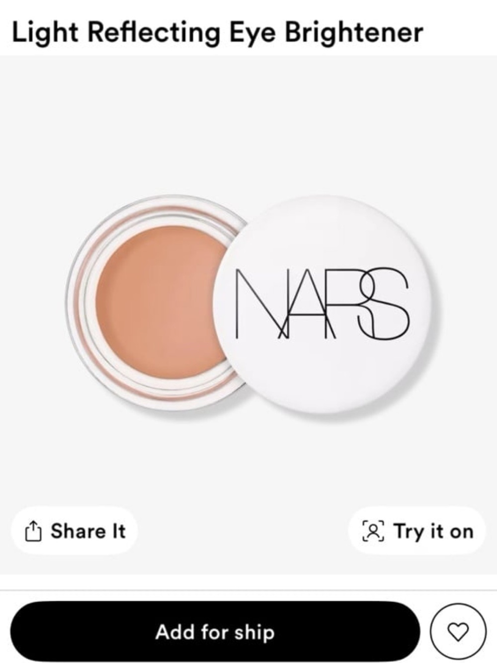 NARS Light Reflecting Eye Brightener - Impossible Dream